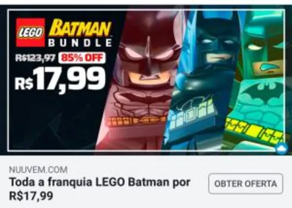 [PC] LEGO Batman Bundle (três jogos para PC com ativação na Steam)