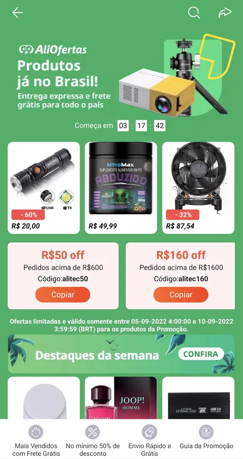 Imagem na descrição da promoção