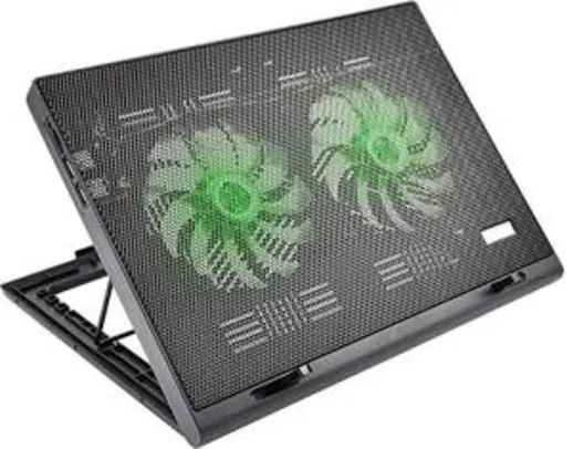 Cooler para Notebook Power Gamer LED Luminoso , Warrior, Verde - AC267 | R$69