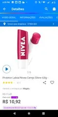 [APP+ Clube da Lu] Protetor labial Nívea. Compre 3 e pague 2. | R$7,28 cada