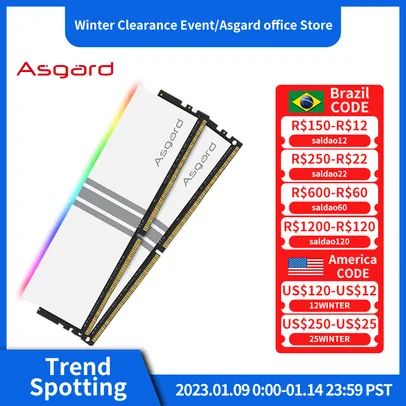  Memoria Ram Asgard Rgb Ddr4  8gbx2 16gbx2 3200mhz Valkyrie V5 Series Polar W