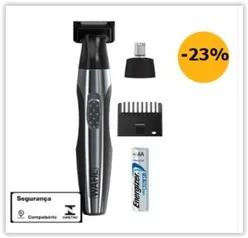 Aparador de Pêlos Wahl Clipper Quick Style Lithium Trimmer Sem Fio Prata/Preto - à Pilha