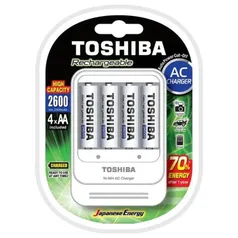 Carregador De Pilhas Toshiba AA/AAA, CB, Com 4 - TNHC-6GAE4