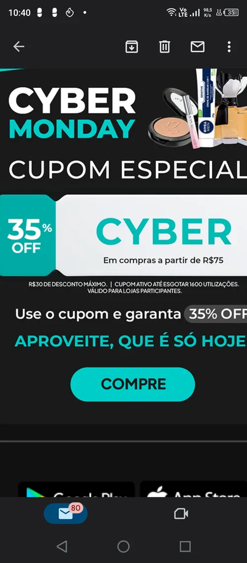 Imagem na descrição da promoção