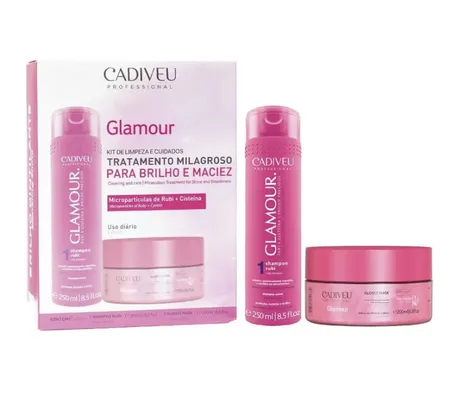 Cadiveu Professional Glamour Kit Home Care deLimpeza E Cuidados (shampoo 250ml +Condicionador 250ml)