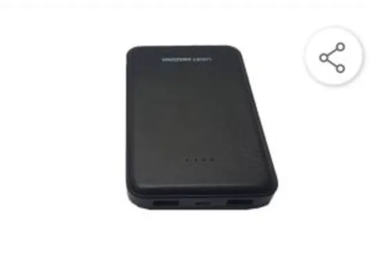 Carregador Portatil Power Bank Universal 10000mah Preto R$46