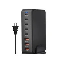 [Taxa inclusa] Carregador de Mesa Bakeey 268W com 8 saídas USB (3 USB-A + 5 USB-C) PD QC 