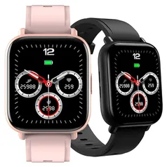 Smartwatch Hit Wear PSW01P, Bt, Monitoramento Cardíaco, Preto +  Smartwatch Hit Wear PSW01P, Bt, Monitoramento Cardíaco, Rosa.