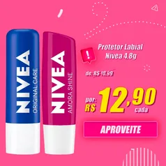 Protetor Labial Nivea R$12,90