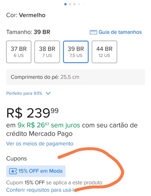 Imagem na descrição da promoção