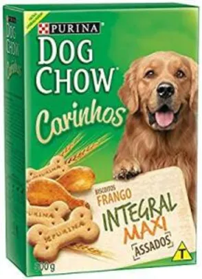 [PRIME] Nestlé Purina Dog Chow Carinhos Petisco Integral Maxi Para Cães Adultos Raças Grandes Frango 500g - R$11