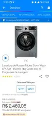 App + Cliente Ouro | Lavadoura de roupas Midea Storm LFA11X1 | R$2319