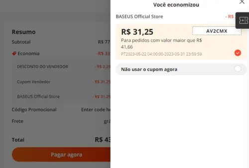 Imagem na descrição da promoção