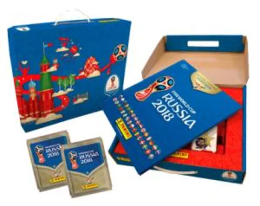 Box Premium Copa do Mundo Rússia 2018 - Capa Dura + 100 Envelopes = 500 Figurinhas - R$129