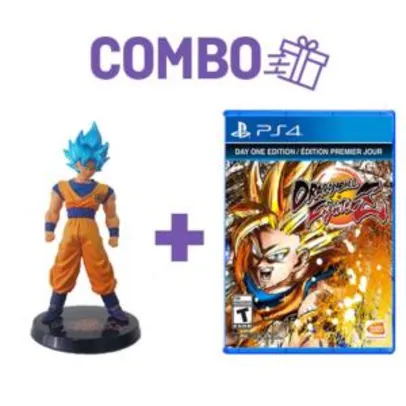 Combo Dragon Ball Fighter Z Day One Edition + Action Figure Goku Blue - PS4 R$ 180