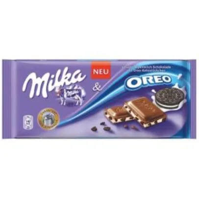 Tablete de Chocolate Oreo Biscoito 100g - Milka - R$9