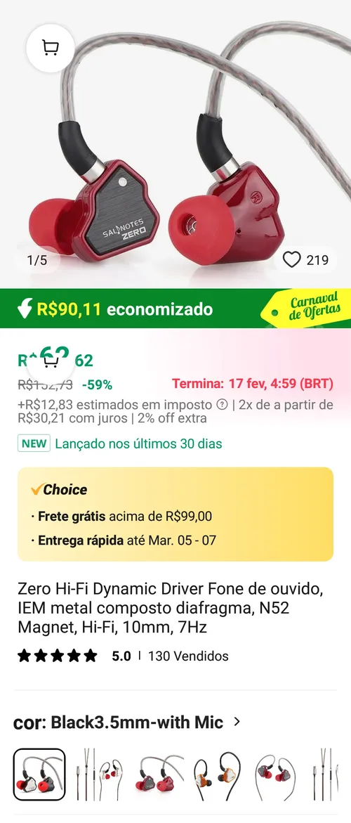 Imagem na descrição da promoção