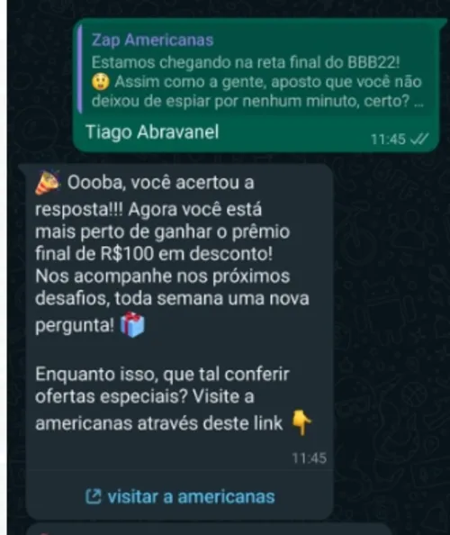 Imagem na descrição da promoção