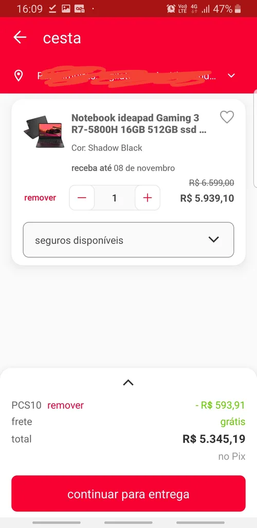 Imagem na descrição da promoção