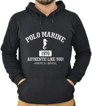 [Prime] Blusa Moletom Polo Marine Masculina Coleção de Inverno