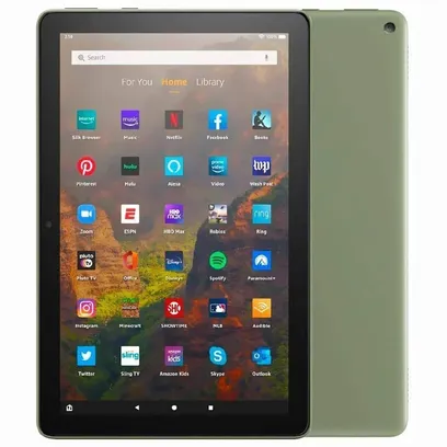 Product photo Tablet Amazon Fire HD10, 3GB De RAM, 32GB, Tela 10.1'', Olive Verde