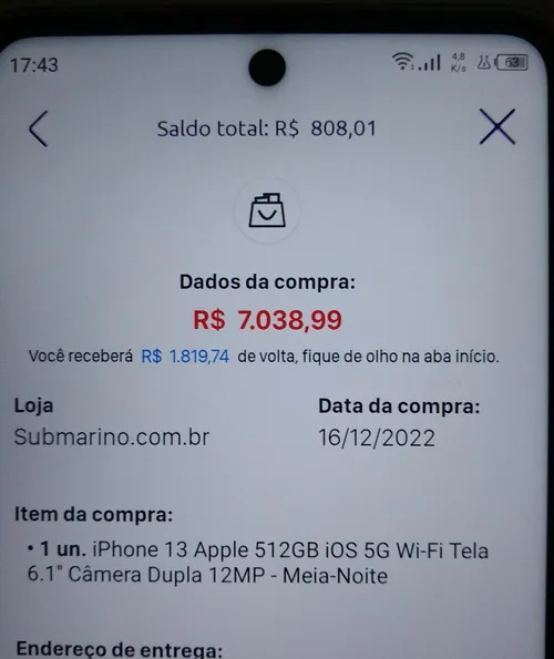 Imagem na descrição da promoção