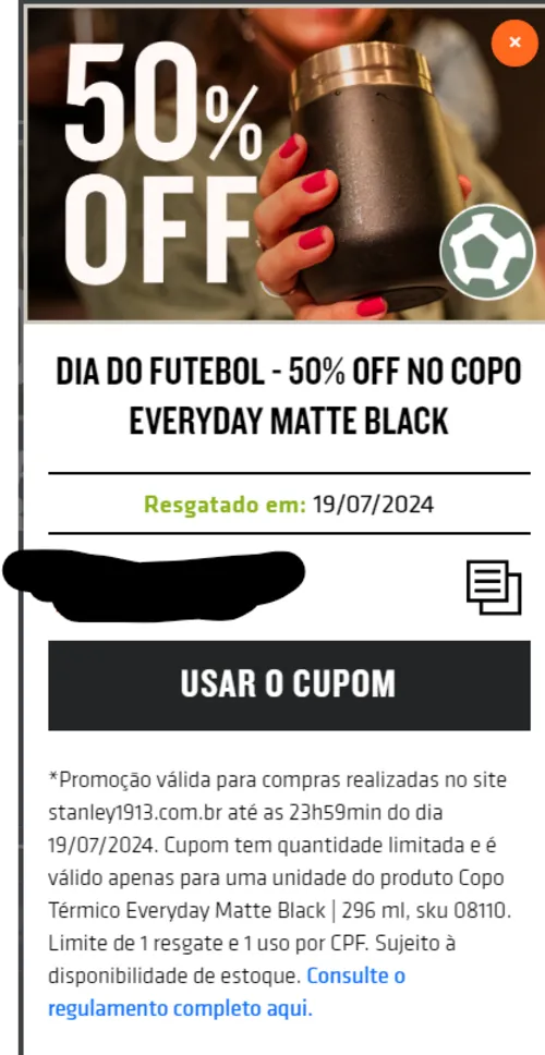 Imagem na descrição da promoção