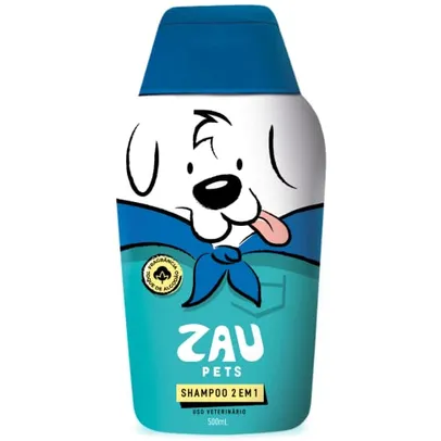 [PRIME] Zau Pets Shampoo Neutro 500ml para Cachorro 2 em 1 - Shampoo e Condicionador - Sem Silicone - Fragrância Suave de Algodão