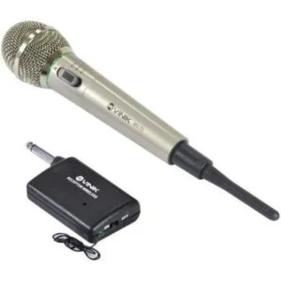 [R$ 43,25 com AME] Microfone Vinik Vocal MV70 - Prata Com Fio E Adap. Para Sem Fio