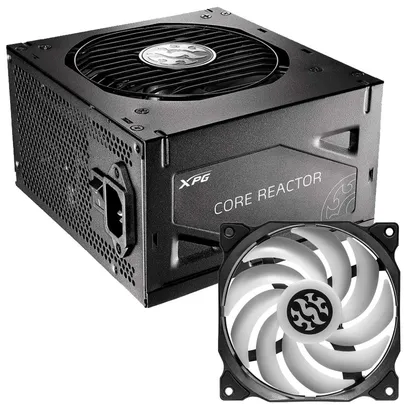 Kit Fonte XPG Core Reactor, 850W, 80 Plus Gold Modular + Cooler FAN XPG, 120mm, ARGB, Branco - VENTO120ARGB-BKCWW