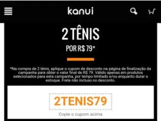 2 pares de Tênis (femininos) por R$79