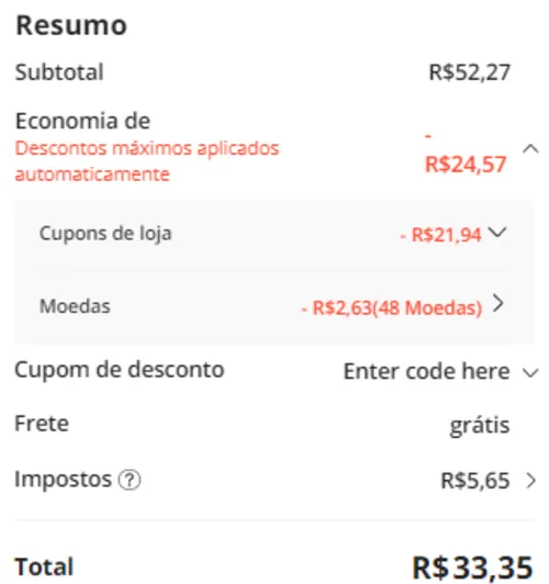 Imagem na descrição da promoção