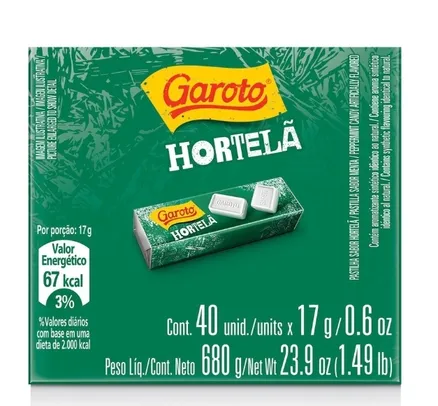 Pastilha Garoto Hortelã 17g