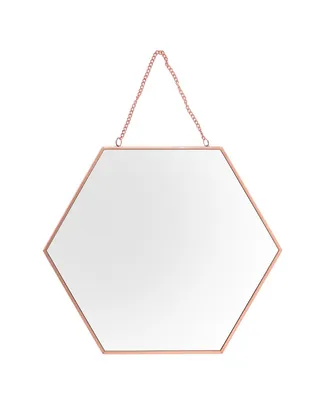 Espelho Decorativo Hexagonal Casa Riachuelo Cobre 26x30cm 