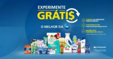 Experimente Grátis os melhores produtos da P&G!