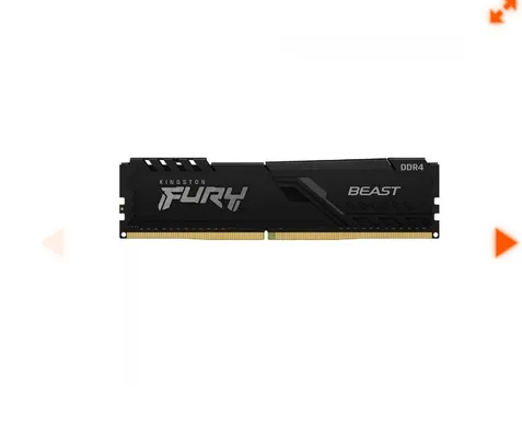 Memória DDR4 Kingston Fury Beast, 8GB, 3600Mhz, Preto, KF436C17BB/8