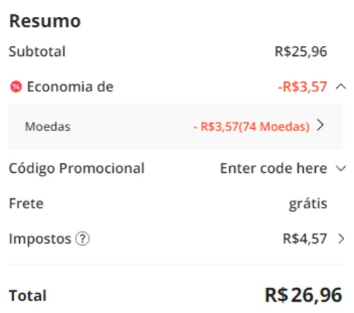 Imagem na descrição da promoção