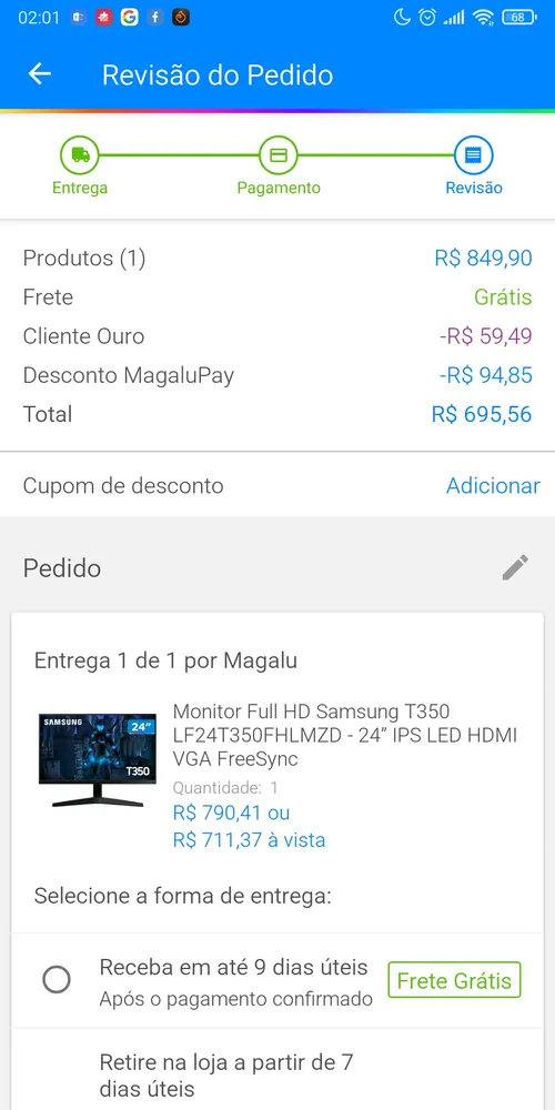 Imagem na descrição da promoção