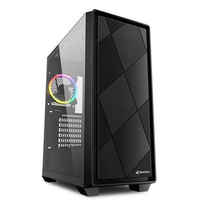 [app] Gabinete Gamer Sharkoon VS8 RGB, Mid Tower, ATX, Lateral em Vidro Temperado, 3x Cooler Fan, Preto - VS8 RGB