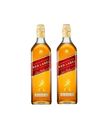 Kit Whisky Johnnie Walker Red Label Escocês 1L - 2 Unidades | R$120