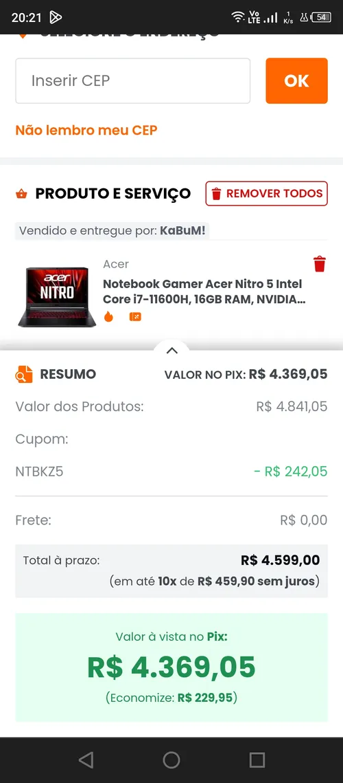 Imagem na descrição da promoção