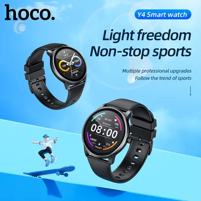 Smartwatch Hoco Y4 Bluetooth 5.0 Tela 1.28" IP68