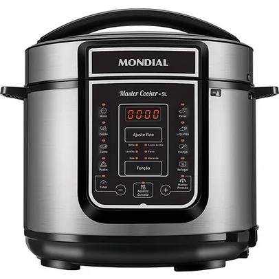 Panela de Pressão Elétrica Digital Mondial Master Cooker 5L Preta - 900W | R$308