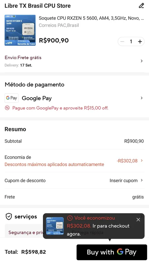 Imagem na descrição da promoção