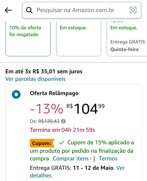 Imagem na descrição da promoção