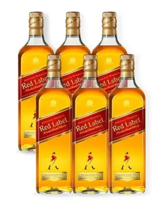 Combo Whisky Johnnie Walker Red Label 750ml - 6 Unidades