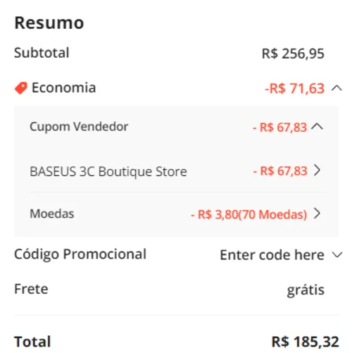 Imagem na descrição da promoção