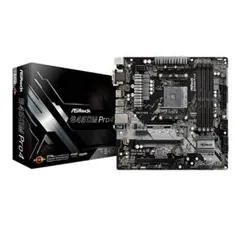 PLACA MAE ASROCK B450M PRO4 DDR4 SOCKET AM4 CHIPSET AMD B450 R$500