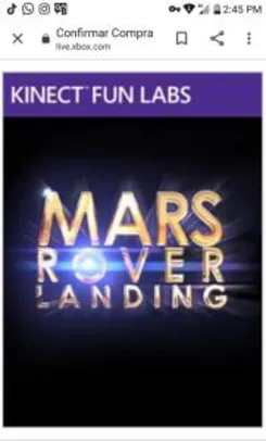 GRÁTIS | Jogo Mars Rover Landing - Kinect Xbox 360