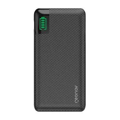 Carregador Portátil Universal 10.000Mah, 2 Portas Usb + 1 Porta Usb-C, Led Indicador de Bateria, Preto, Pb10Kbk,Geonav